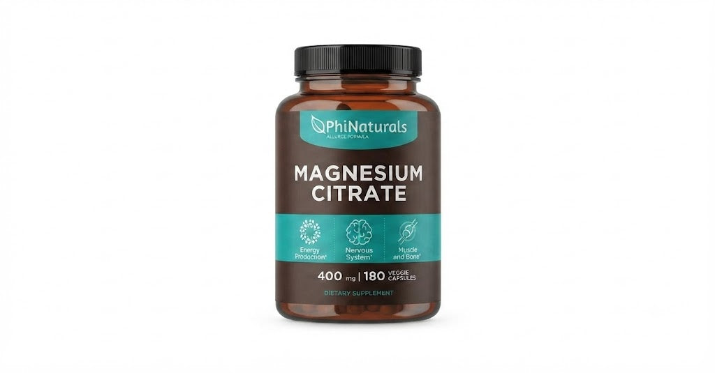 Phi Naturals Citrato de Magnesio 180 cápsulas