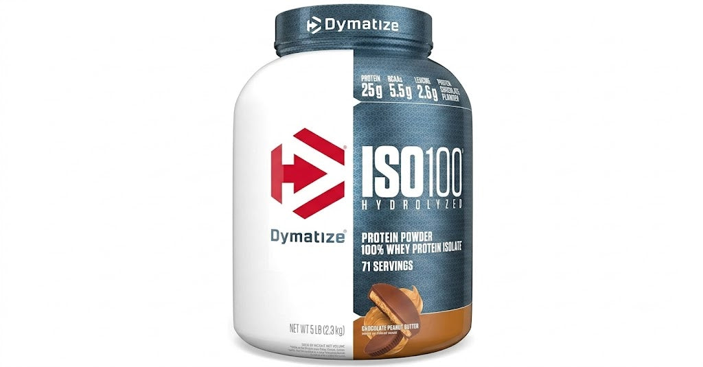 Dymatize ISO100 5 libras choco maní 71 servicios