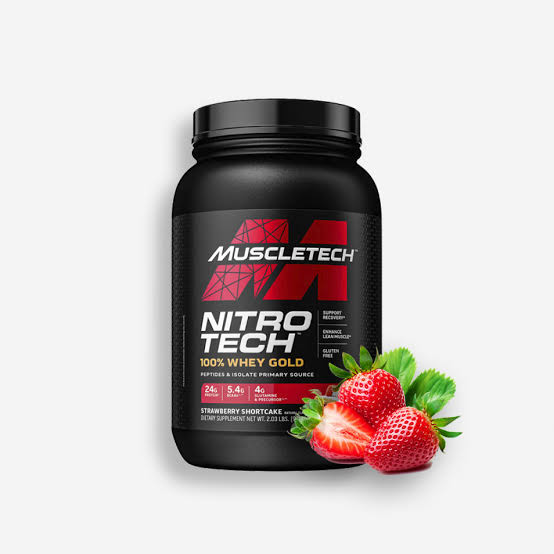 Muscletech Nitrotech Whey 2 libras fresa 23 servicios